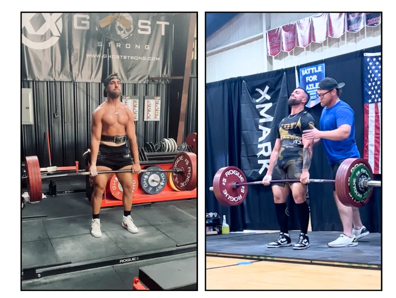 Before and after photos: Coach Brian, increased his 1-rep max in the squat, bench press and deadlift